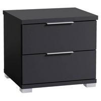 SÄNGBORD i svart  - silver/svart, Basics (46/43/42cm) - P & B