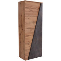 SCHUHSCHRANK Eichefarben, Dunkelgrau  - Eichefarben/Dunkelgrau, MODERN, Holzwerkstoff/Kunststoff (70/196/35cm) - MID.YOU
