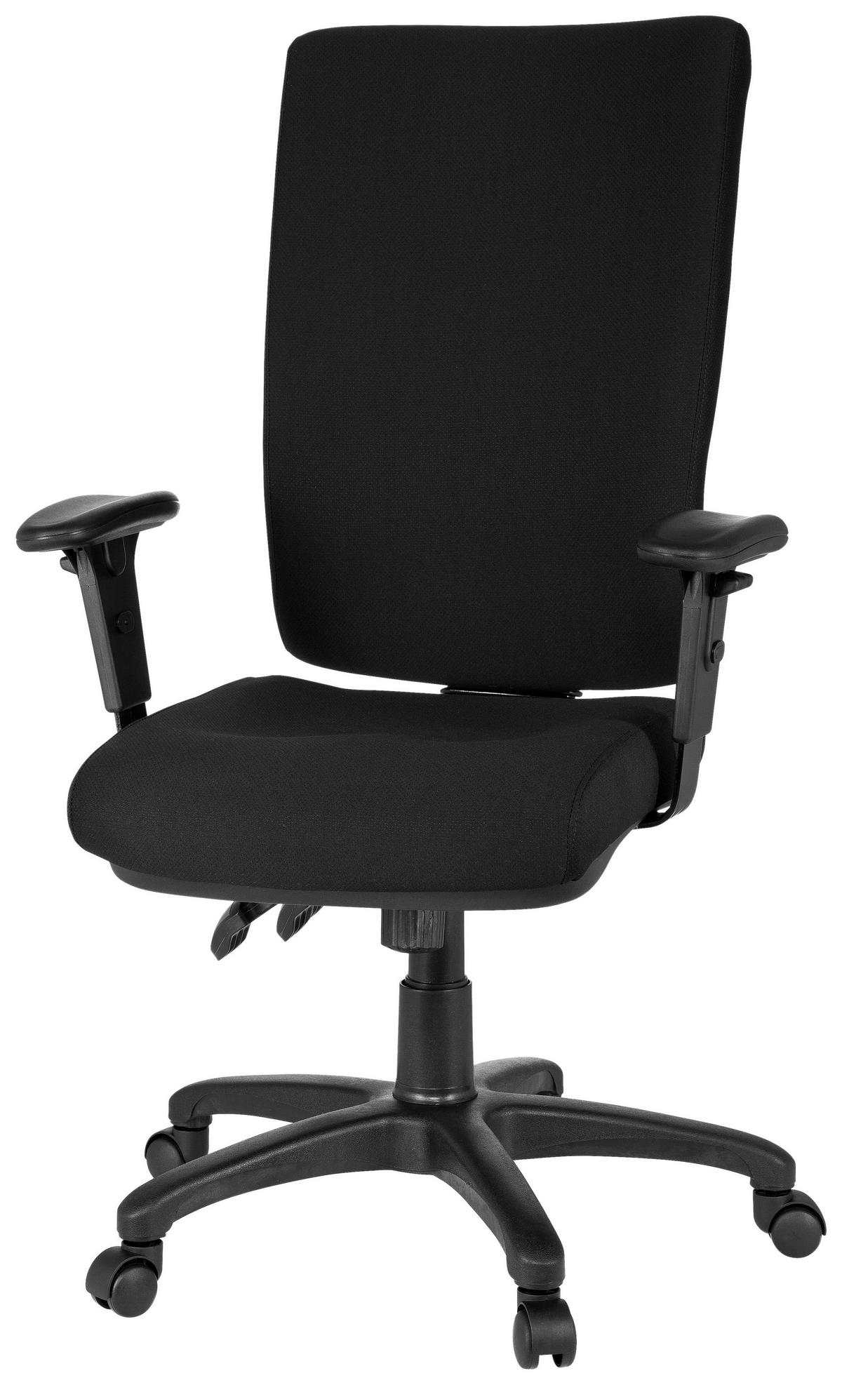OTOČNÁ ŽIDLE, plochá tkanina, černá - černá, Basics, textil/plast (56/130/45cm) - MID.YOU