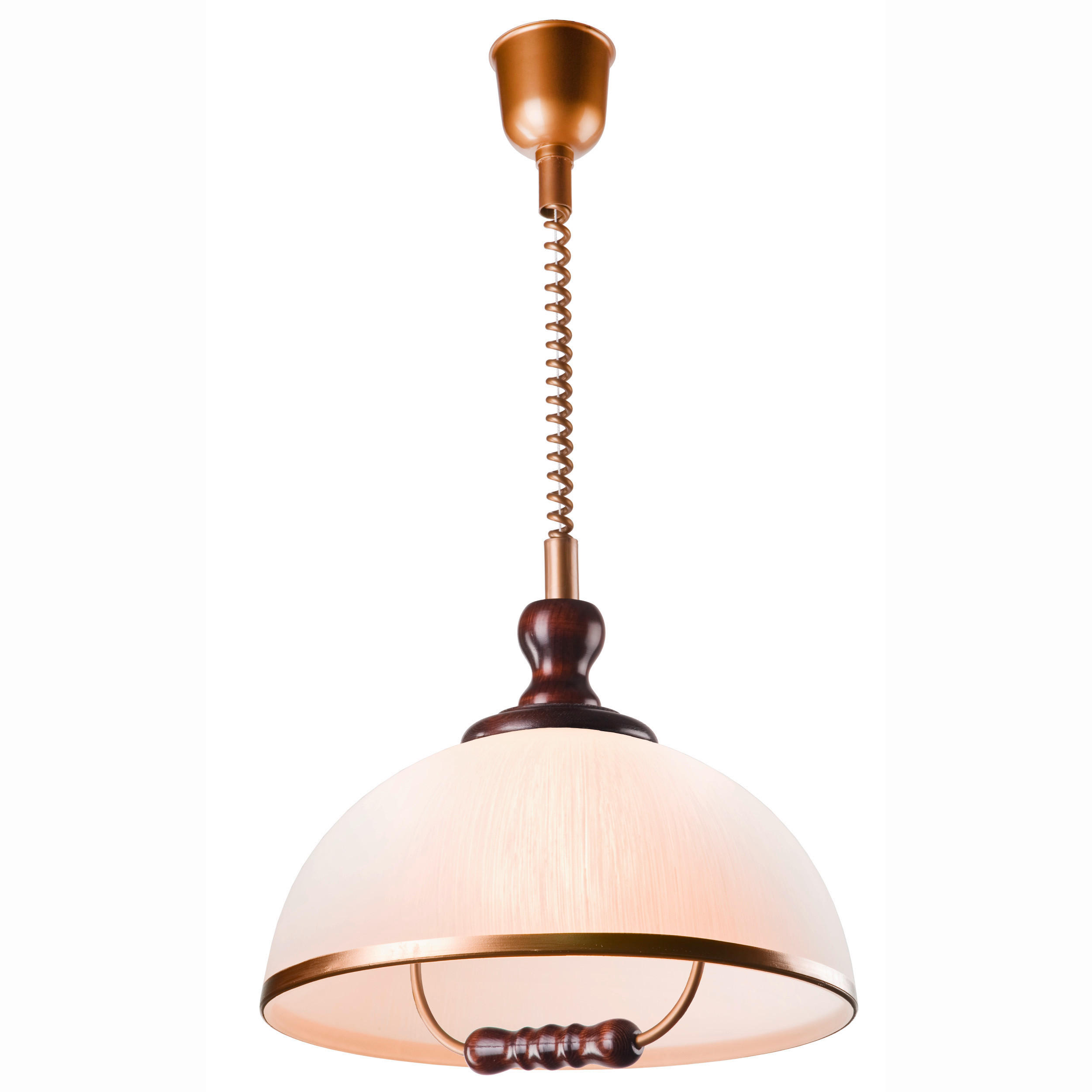 PENDELLEUCHTE Ramona 64/30/64 cm   - Haselnussfarben, Natur, Glas/Holz (64/30/64cm)
