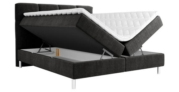 BOXBETT 180/200 cm  in Anthrazit  - Chromfarben/Anthrazit, Design, Holz/Holzwerkstoff (180/200cm) - Esposa