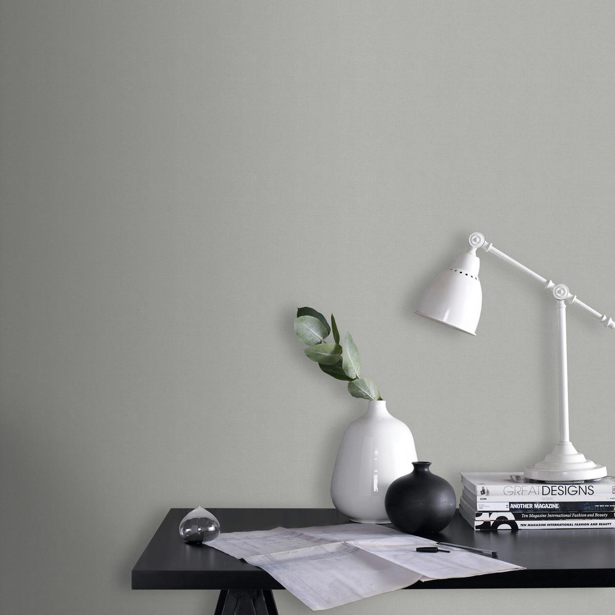 VLIESTAPETE  - Grau, Basics, Papier/Kunststoff (52/1000cm) - Xora