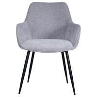 ARMLEHNSTUHL  in Eisen Bouclé  - Schwarz/Grau, MODERN, Holz/Textil (58/84/61cm) - MID.YOU