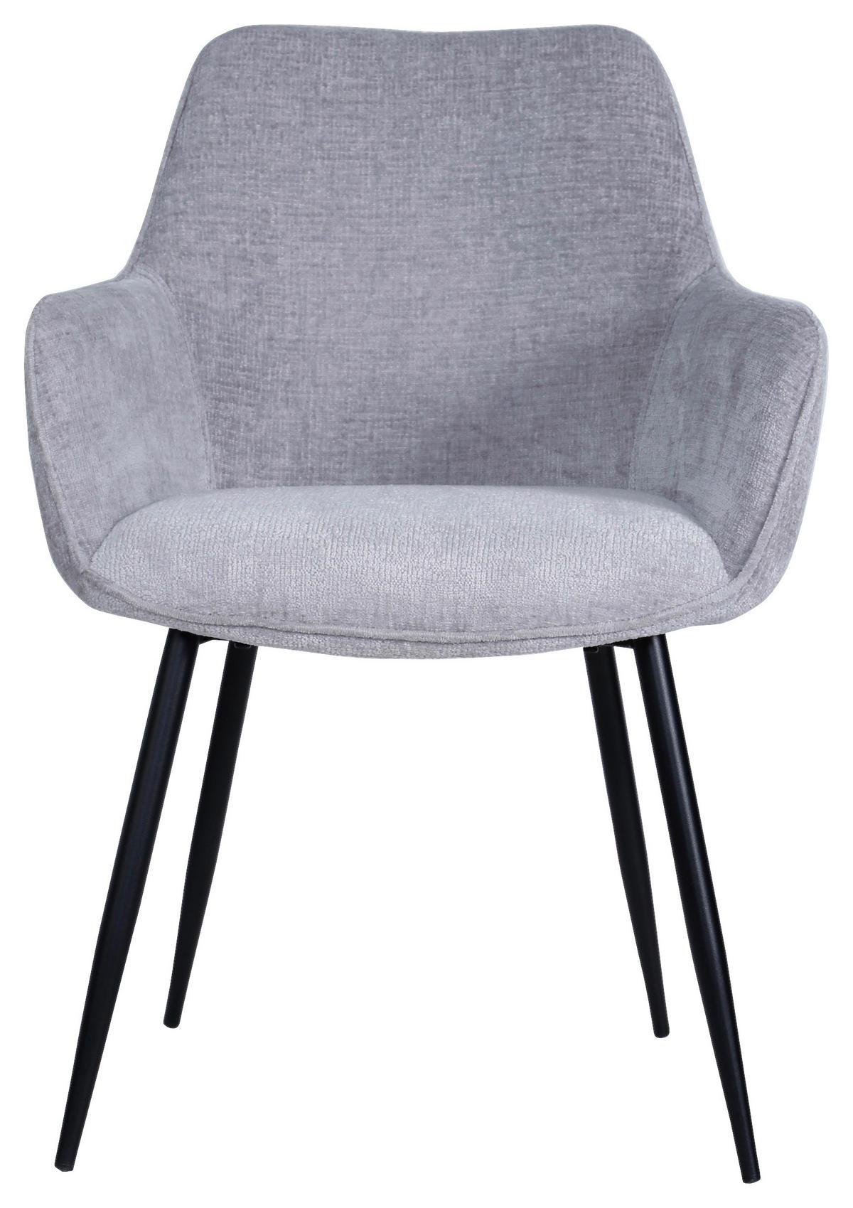 ARMLEHNSTUHL  in Eisen Bouclé  - Schwarz/Grau, MODERN, Holz/Textil (58/84/61cm) - MID.YOU