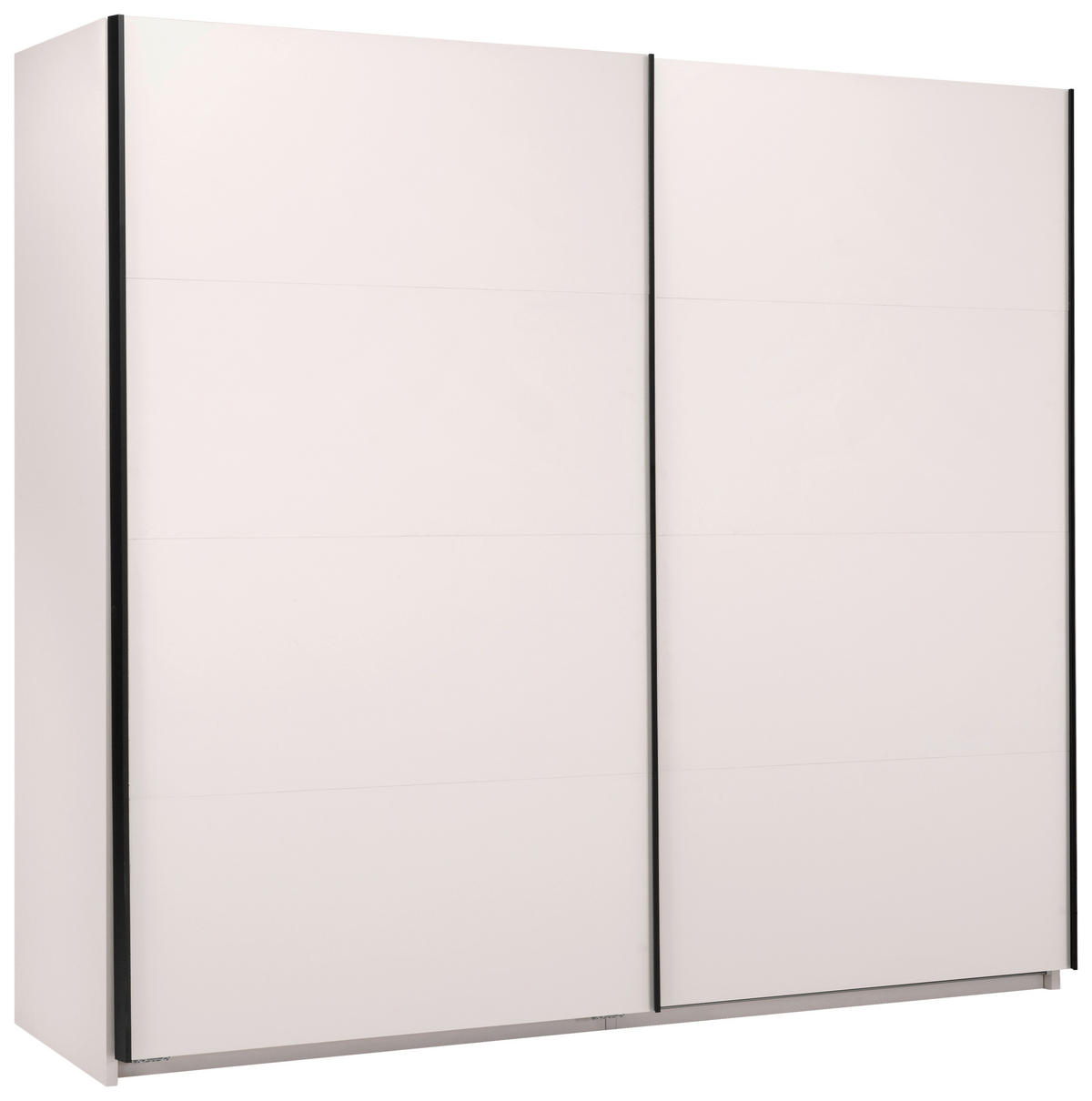 SCHIEBETÜRENSCHRANK 250/211,5/61,5 cm 2-türig Kaschmir  - Kaschmir/Schwarz, MODERN, Holzwerkstoff/Metall (250/211,5/61,5cm) - MID.YOU