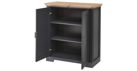 KOMMODE in 93/102/41 cm - Schwarz/Graphitfarben, Design, Holzwerkstoff/Metall (93/102/41cm) - Landscape