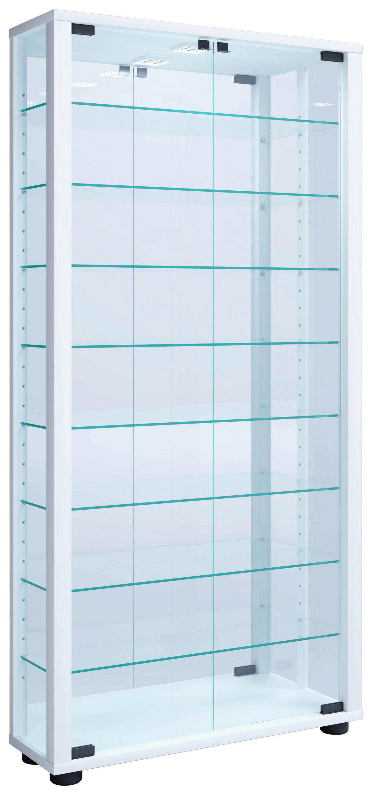 HÄNGEVITRINE in Weiß  - Schwarz/Weiß, MODERN, Glas/Holzwerkstoff (59/114,3/18cm) - MID.YOU