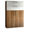 KOMMODE 81/126/35 cm  - Silberfarben/Buchefarben, Design, Holz/Holzwerkstoff (81/126/35cm) - Moderano