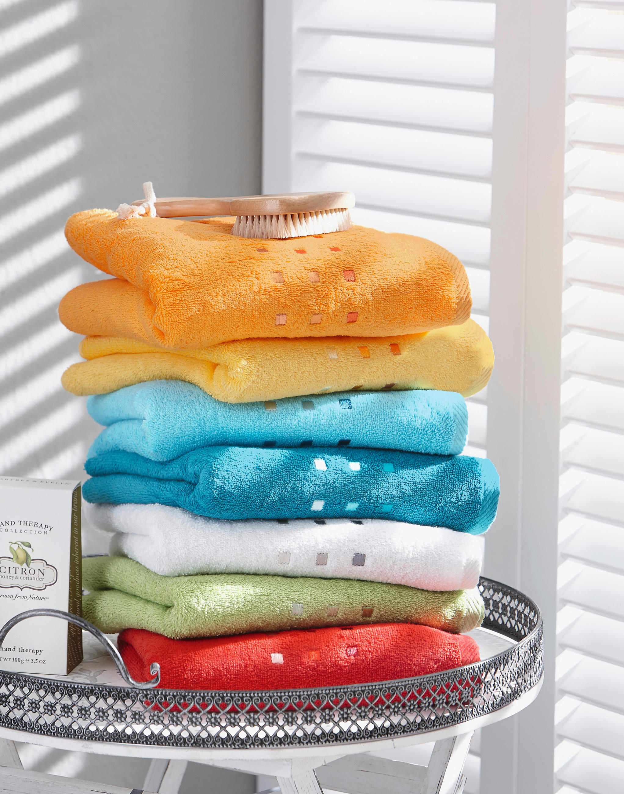 HANDTUCH Quattro Orange  - Orange, Basics, Textil (50/100cm) - Esposa