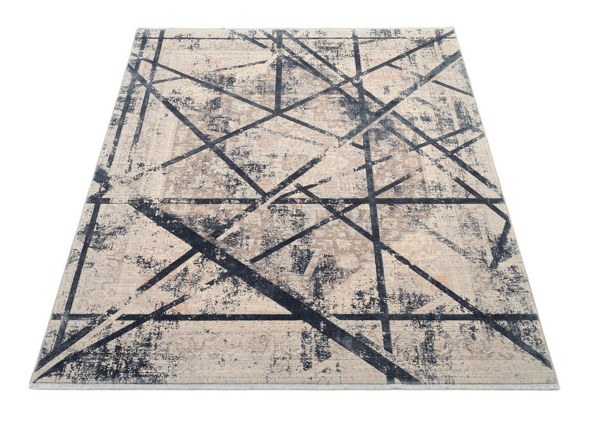 WEBTEPPICH 80/150 cm Arizona Grau, Dunkelblau  - Dunkelblau/Grau, Design, Textil (80/150cm) - Musterring