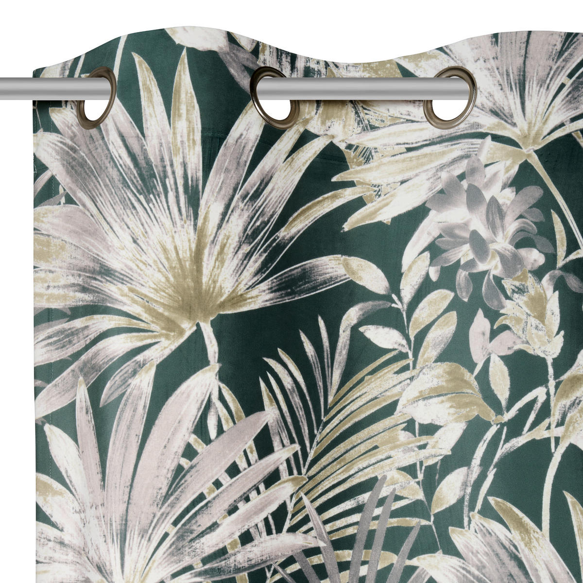 ZÁVĚS S OČKY, neprůsvitné, 140/245 cm - zelená, Lifestyle, textil (140/245cm) - Esposa