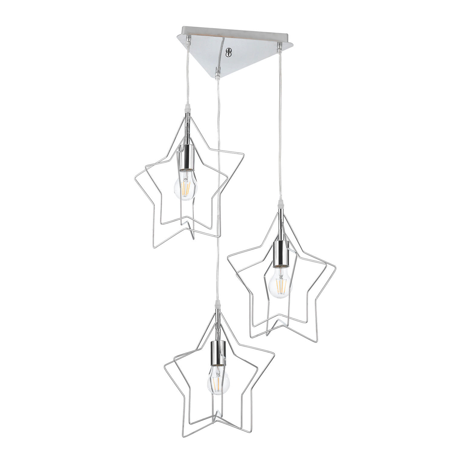 ZÁVESNÉ SVIETIDLO DO DET. IZB, 38/120 cm  - chrómová, Design, kov (38/120cm)