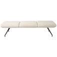 SITZBANK 200/49,5/50 cm Webstoff Schwarz, Beige  - Beige/Schwarz, Design, Textil/Metall (200/49,5/50cm) - Dieter Knoll
