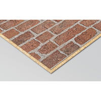 DECOWALL WISMAR BACKSTEIN 3 Stück  - Rot, Design, Holzwerkstoff (125/66/1.2cm) - Egger Holzwerkstoffe