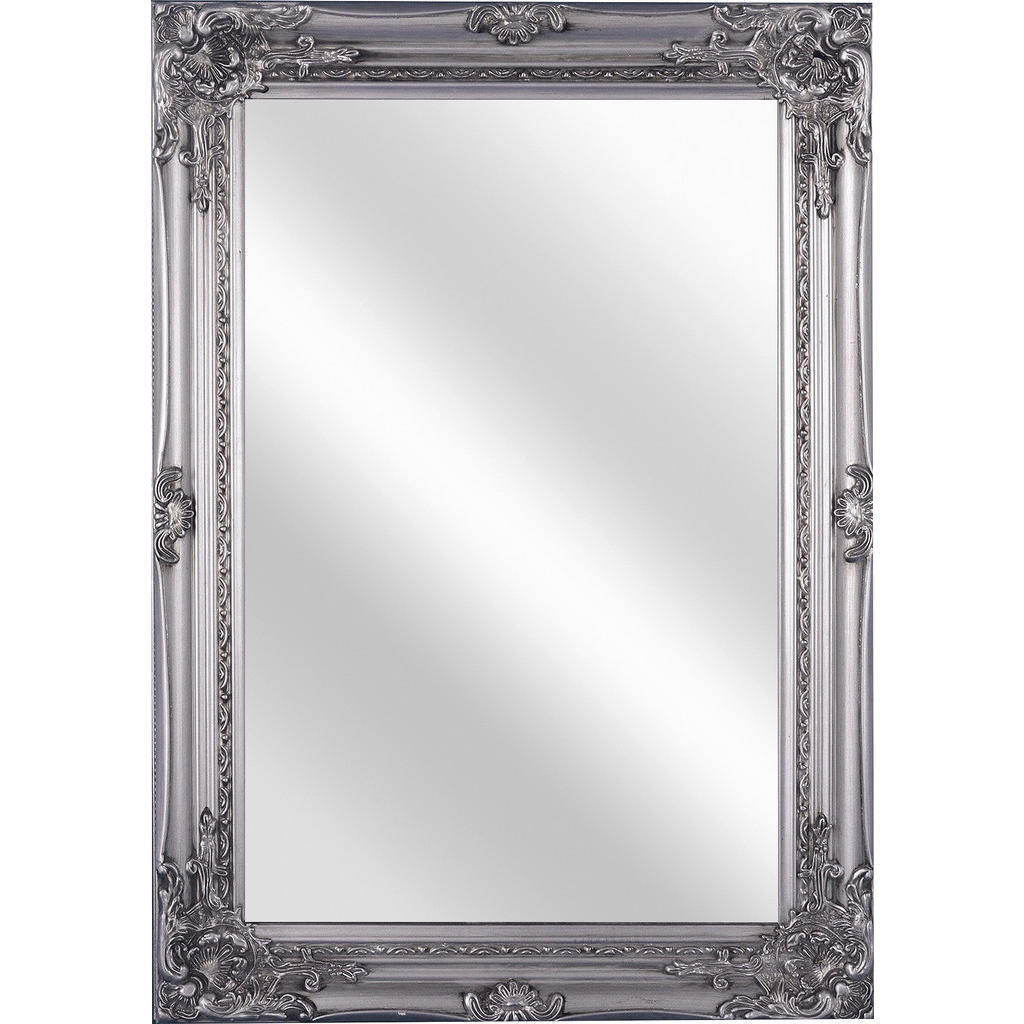 Wandspiegel Walter Bxh: 50x70 Cm Mit Holzrahmen Silberfarben
