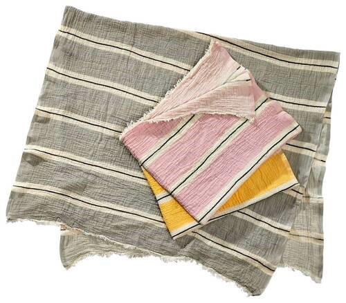 HAMAMTUCH STRIPES Pink  - Pink, KONVENTIONELL, Textil (100/190cm) - Novel