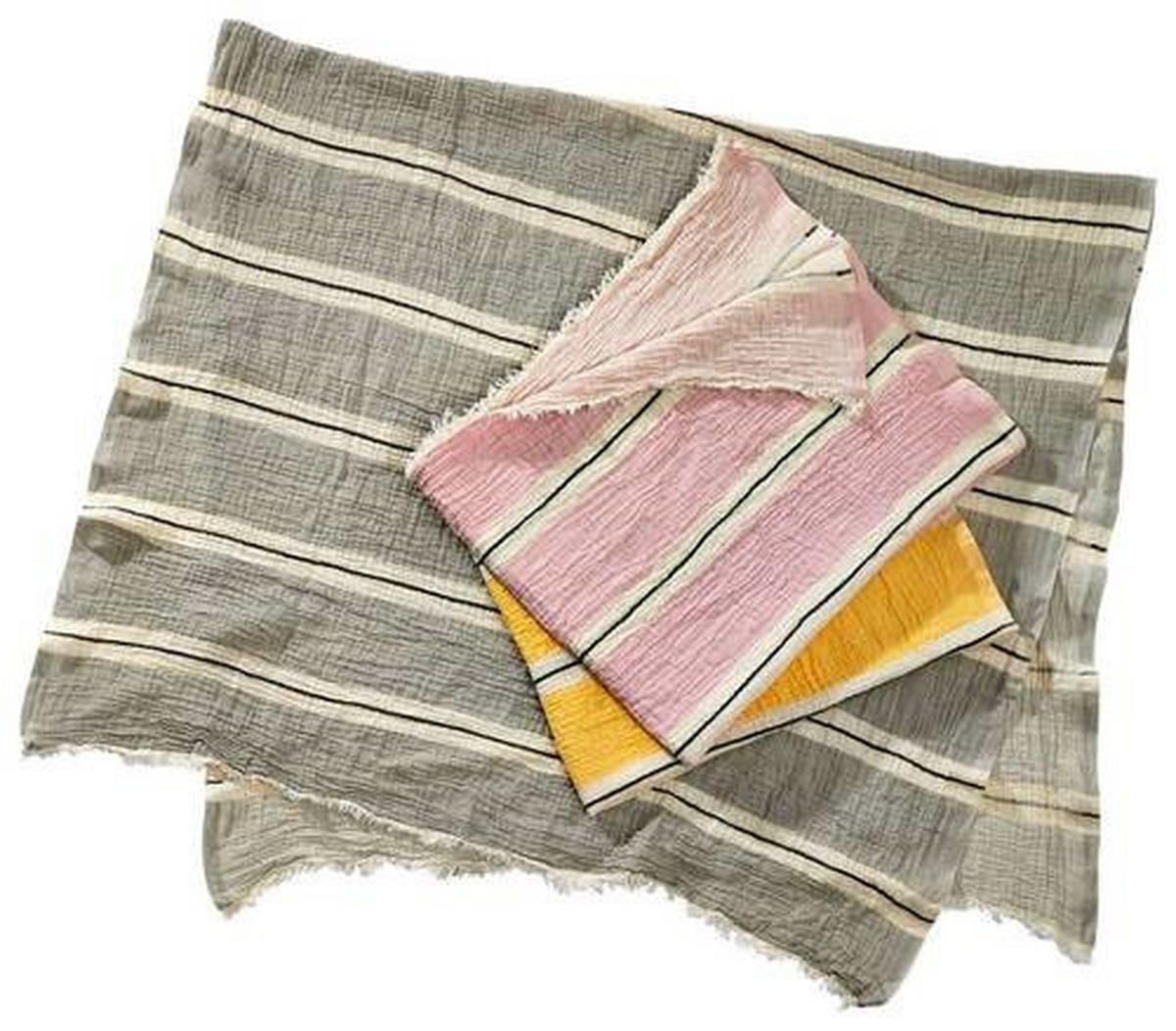 HAMAMTUCH STRIPES Pink  - Pink, KONVENTIONELL, Textil (100/190cm) - Novel