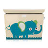 AUFBEWAHRUNGSBOX  - Türkis/Naturfarben, Basics, Kunststoff/Textil (36/36/51cm) - Lifeney