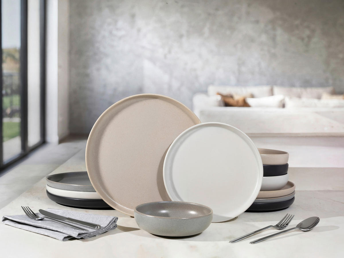 TAFELSERVICE UNO 12-teilig  - Multicolor, Basics, Keramik - Creatable