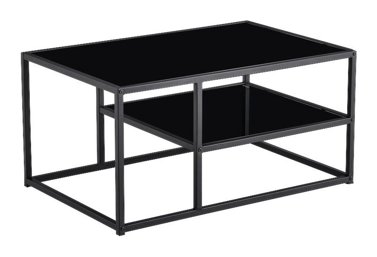 KLUB STOLIĆ crna  metal, staklo  - crna, Moderno, staklo/metal (90/60/45cm) - Ti'me