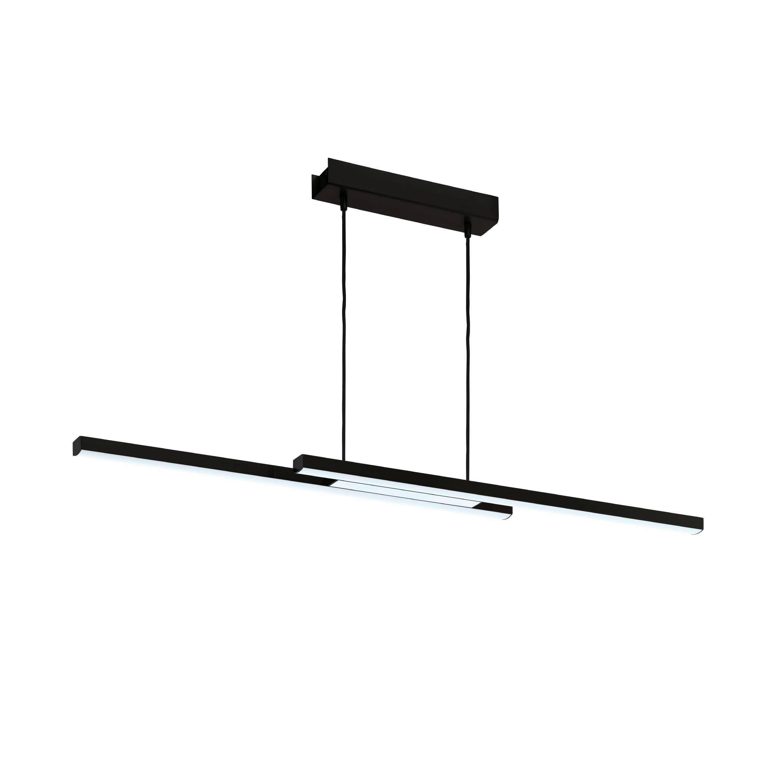 ZÁVESNÉ LED SVIETIDLO, 105.5/10/120 cm  - čierna/biela, Design, kov/plast (105.5/10/120cm) - Eglo