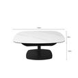 COUCHTISCH ESG 110/70/50-75 cm rechteckig Anthrazit, Weiß  - Anthrazit/Weiß, Design, Glas/Keramik (110/70/50-75cm) - Dieter Knoll