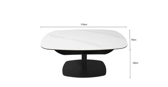 COUCHTISCH ESG 110/70/50-75 cm rechteckig Anthrazit, Weiß  - Anthrazit/Weiß, Design, Glas/Keramik (110/70/50-75cm) - Dieter Knoll