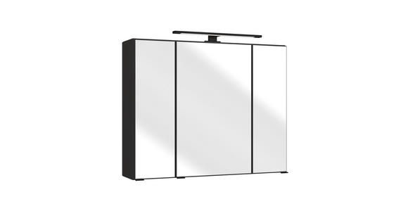 BADEZIMMER  in 80 cm  - Eiche Wotan/Graphitfarben, KONVENTIONELL, Glas/Holzwerkstoff (80cm) - Xora