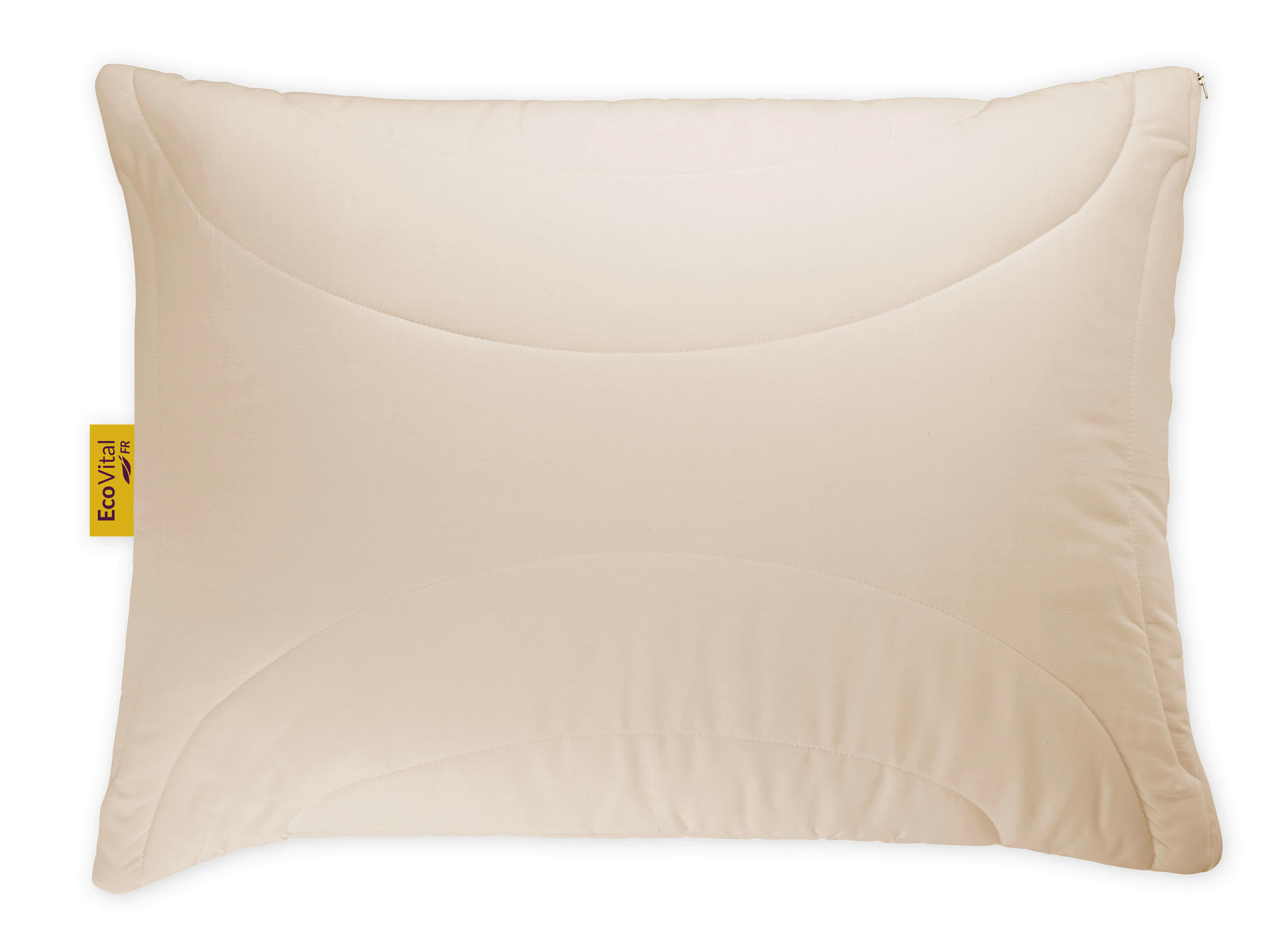 KOPFPOLSTER 70/90 cm  ECO Vital FR  - Champagner/Weiß, Basics, Textil (70/90cm) - Goldeck Austria