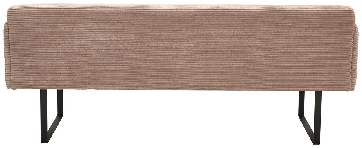 SITZBANK 217/85/69 cm Cord Taupe Metall  - Taupe/Schwarz, Design, Textil/Metall (217/85/69cm) - Musterring