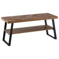 SCHUHBANK  in 100/41/40 cm  - Eichefarben/Schwarz, Design, Metall (100/41/40cm) - MID.YOU