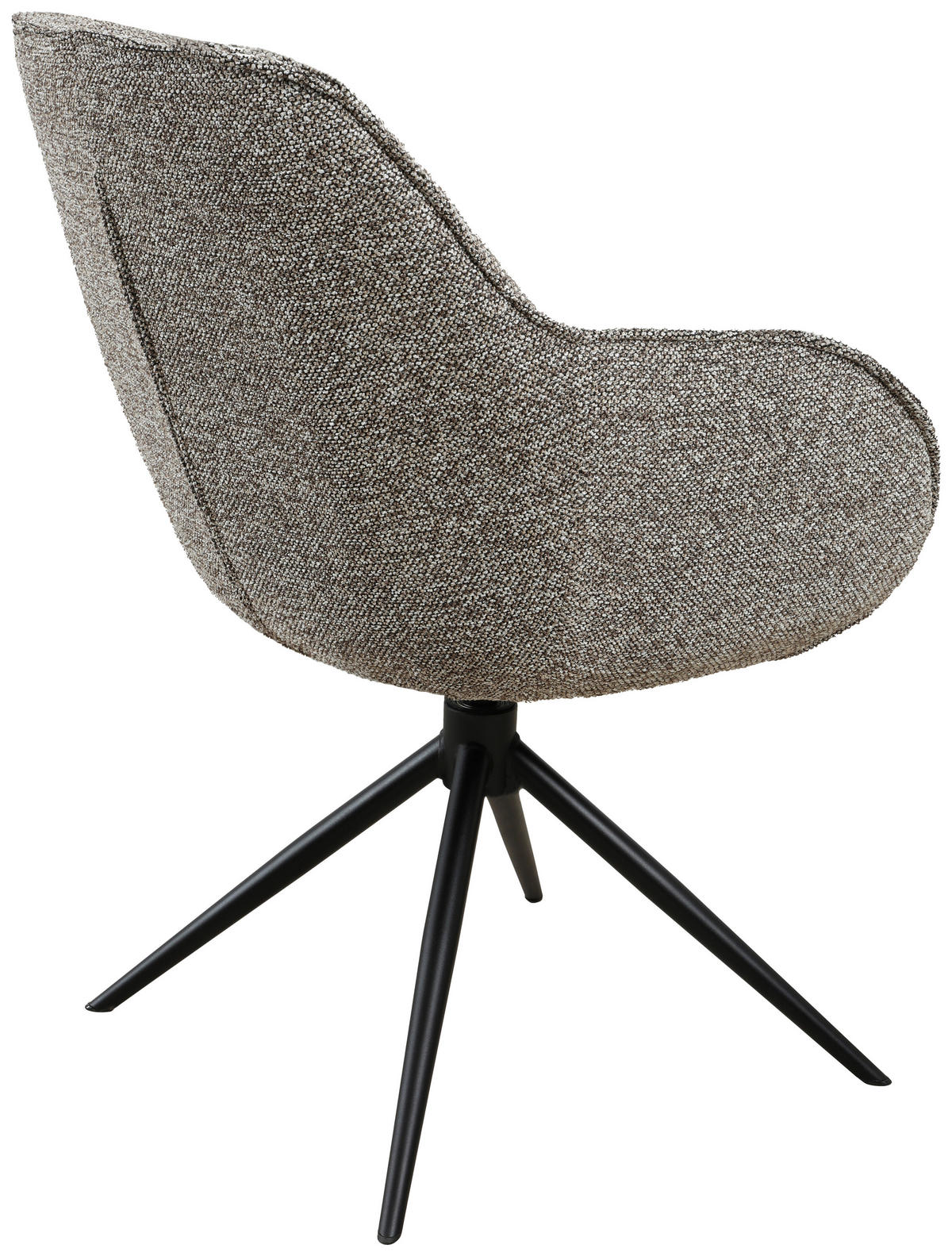ARMLEHNSTUHL  in Eisen Leinenoptik  - Schwarz/Braun, Design, Textil/Metall (64/84/61cm) - Novel
