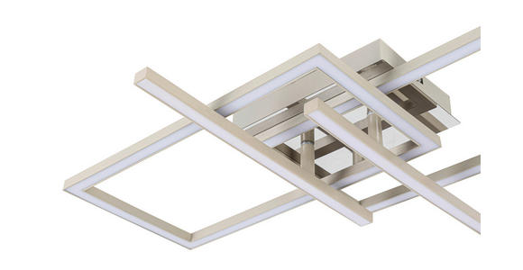 LED-DECKENLEUCHTE 50/43/7,6 cm   - Sandfarben/Chromfarben, Basics, Kunststoff/Metall (50/43/7,6cm) - Novel