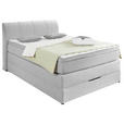 BOXSPRINGBETT 140/200 cm  in Silberfarben  - Silberfarben, KONVENTIONELL, Textil (140/200cm) - Carryhome