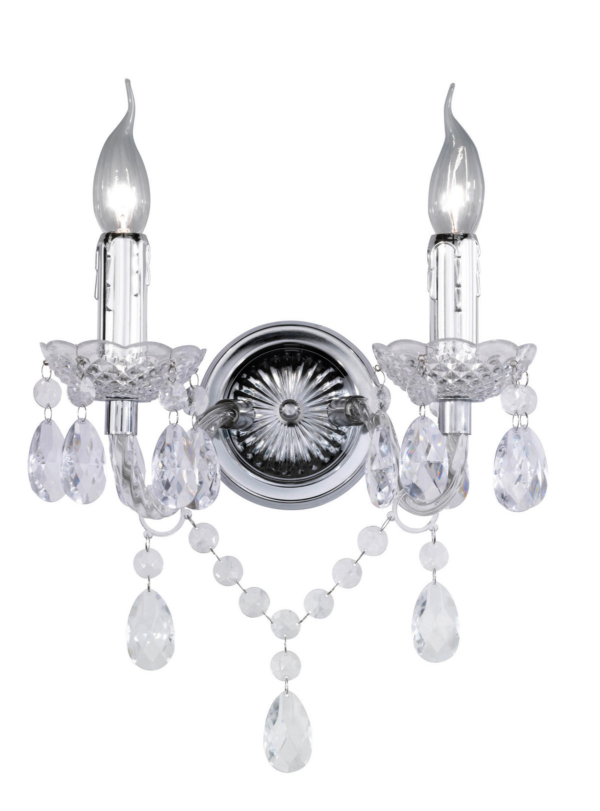 STENSKA SVETILKA   ///230 V/ - prozorno/prosojno, Trendi, umetna masa (34,0/26,5/18,5cm)