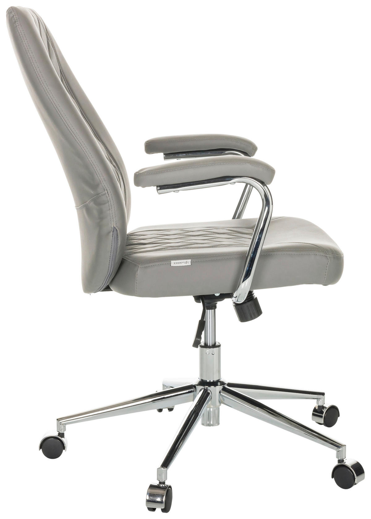 DREHSTUHL Grau  - Schwarz/Grau, Basics, Leder/Kunststoff (68/96-103/68cm) - MID.YOU