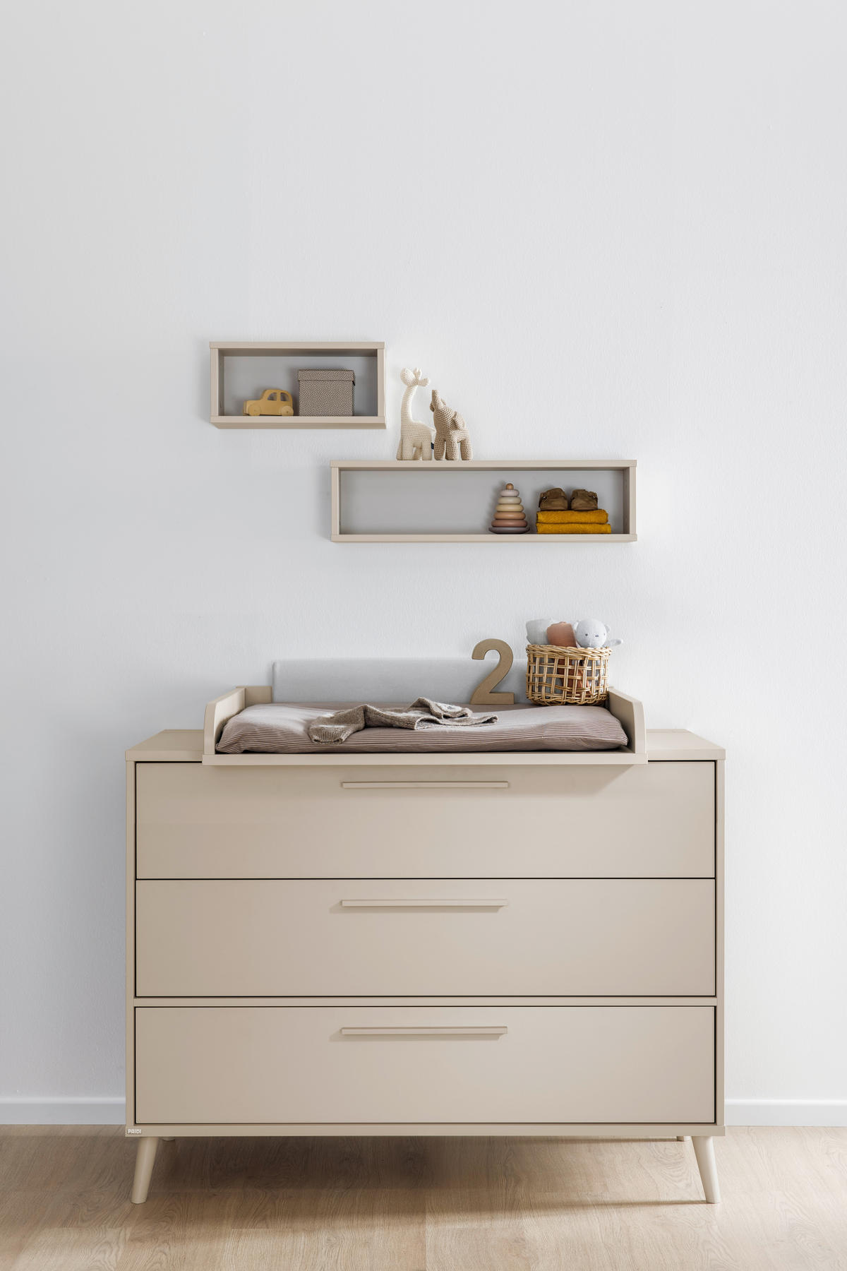 PREVIJALNA KOMODA  Eefje  124/93/57 cm         - bež, Basics, umetna masa/leseni material (124/93/57cm) - Paidi