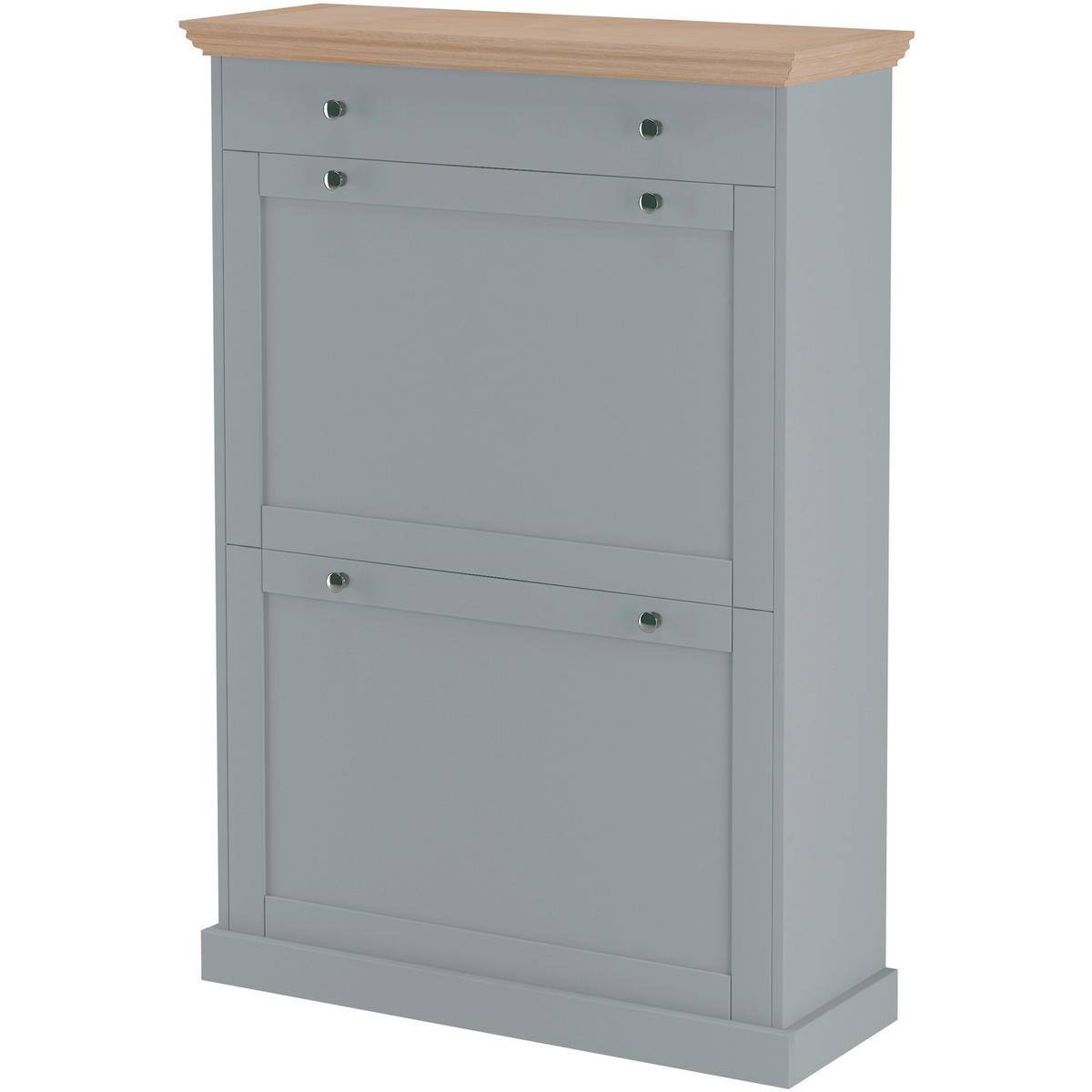 SCHUHKIPPER Binz  in 80/105/30 cm  - Eichefarben/Schwarz, Design, Holzwerkstoff/Metall (80/105/30cm) - MID.YOU