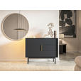 HIGHBOARD Schwarz  - Goldfarben/Schwarz, Design, Holzwerkstoff/Metall (104/82/39cm) - Xora