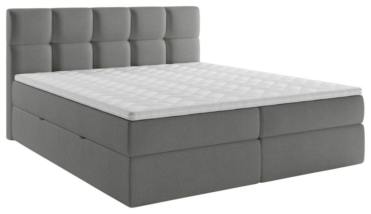 BOXBETT 160/200 cm  in Grau  - Schwarz/Grau, MODERN, Holz/Kunststoff (160/200cm) - MID.YOU