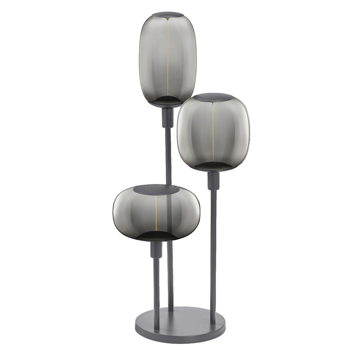 TISCHLEUCHTE 32/78 cm   - Dunkelgrau, Basics, Metall (32/78cm) - Osram
