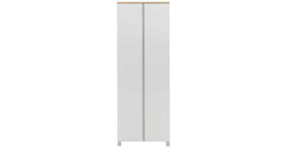 GARDEROBENSCHRANK 70/193/37 cm - Eichefarben/Silberfarben, Design, Holz/Holzwerkstoff (70/193/37cm) - Dieter Knoll
