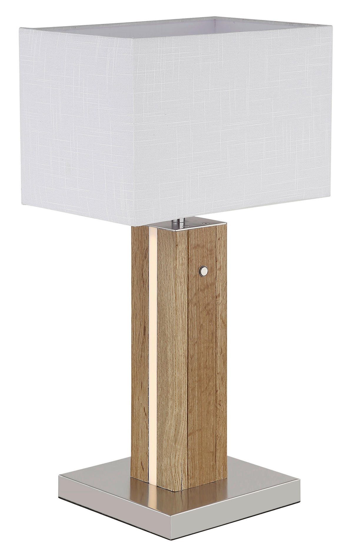 TISCHLEUCHTE Forest 30/20/56 cm  - Chromfarben/Transparent, Design, Holzwerkstoff/Kunststoff (30/20/56cm) - Globo