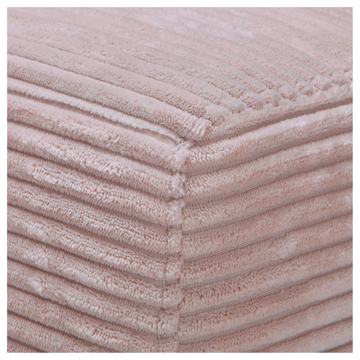 ECKSOFA Rosa Cord  - Schwarz/Rosa, Design, Kunststoff/Textil (224/265cm) - Hom`in