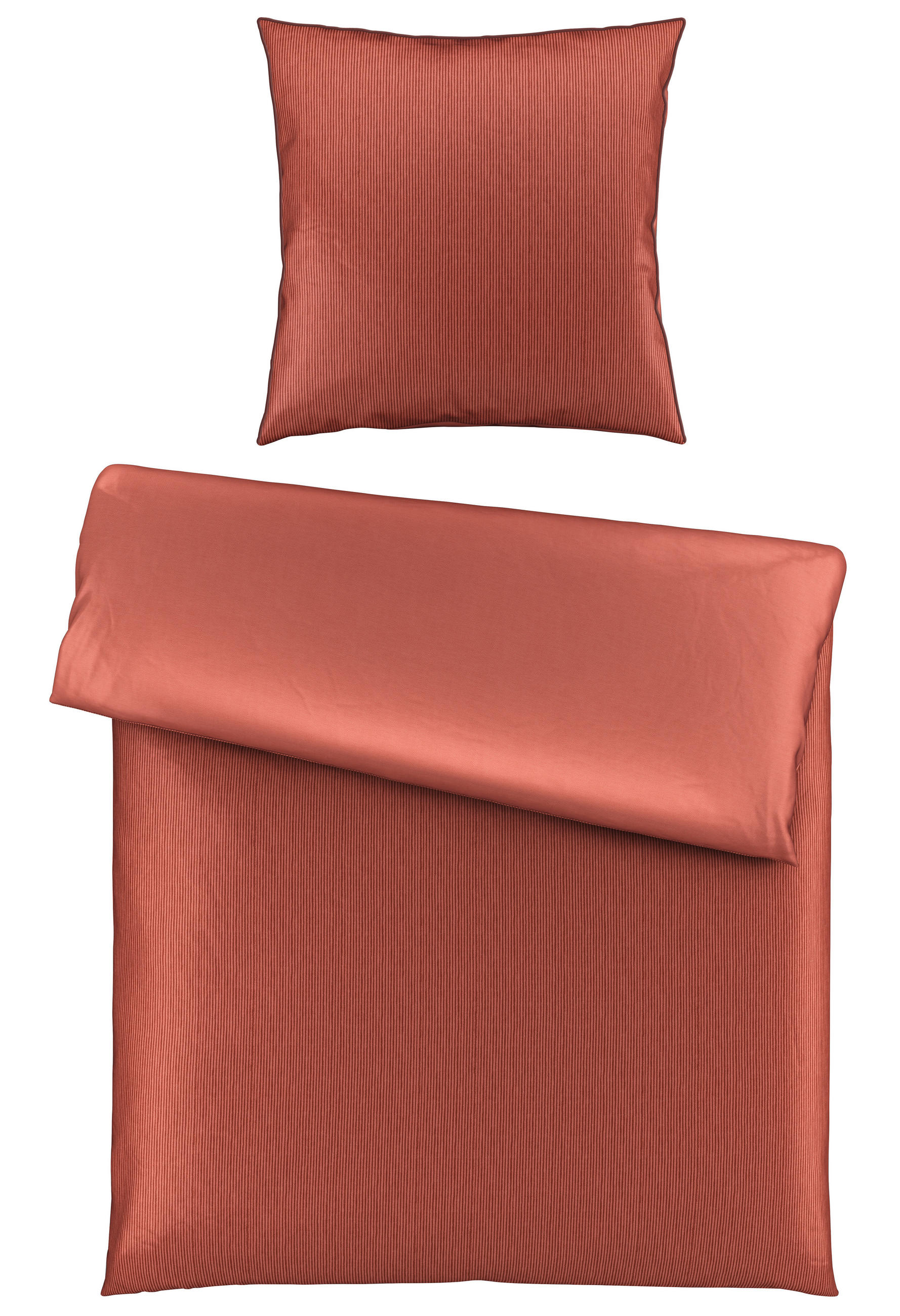 WENDEBETTWÄSCHE Satin 135/200 cm - Terracotta, Basics, Textil (135/200cm) - Bio:Vio