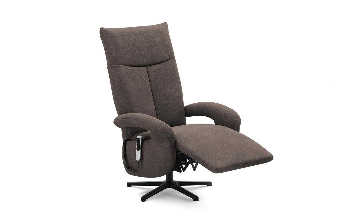 SESSEL in Flachgewebe Graphitfarben  - Schwarz/Graphitfarben, Konventionell, Textil/Metall (74/112/82cm) - Sit & More