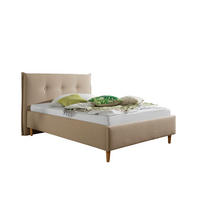POLSTERBETT 140/200 cm,  in Beige,  - Beige/Naturfarben, MODERN, Holz/Textil (140/200cm) - Livetastic