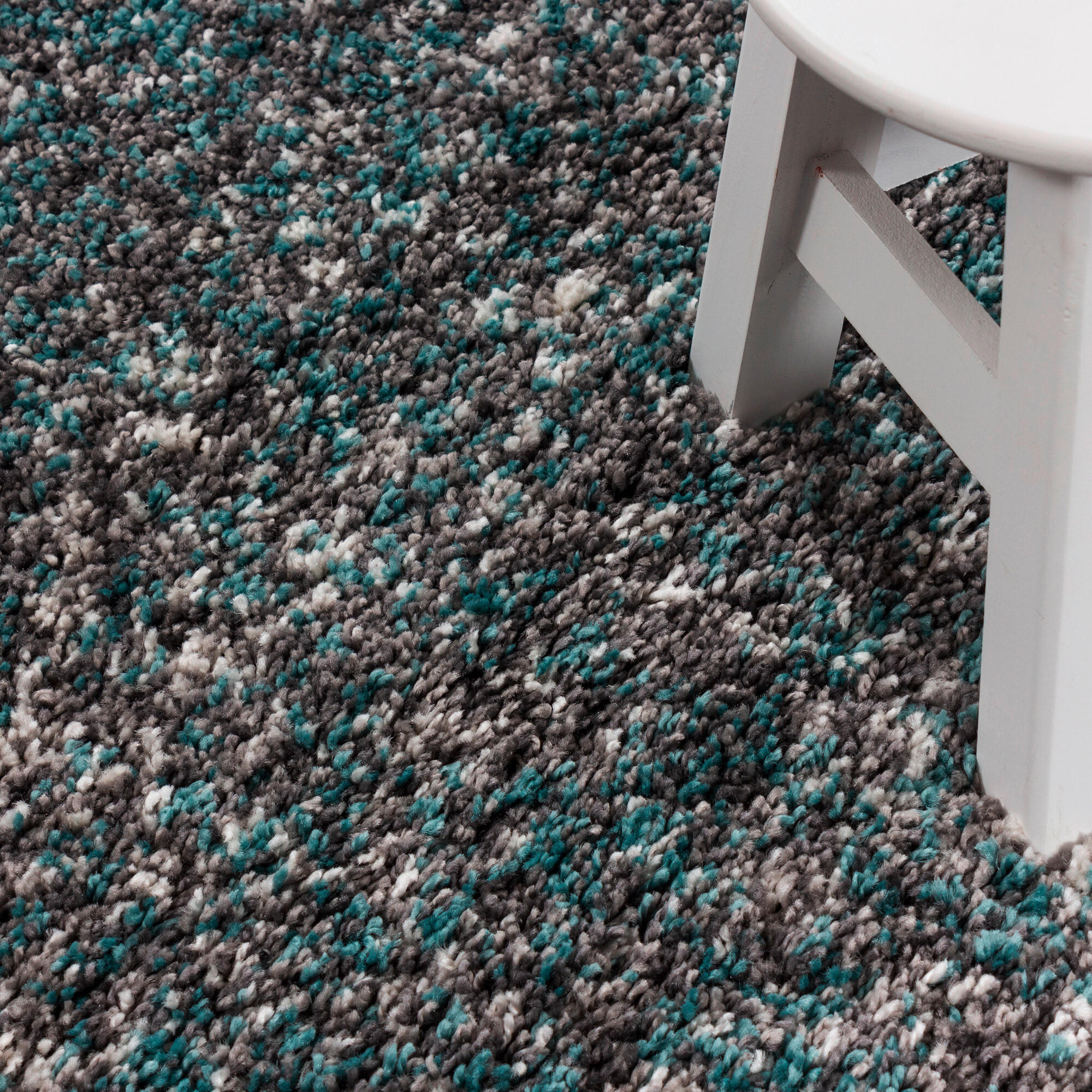 HOCHFLORTEPPICH 80/80 cm Enjoy Blau  - Blau, KONVENTIONELL, Textil (80/80cm) - Novel