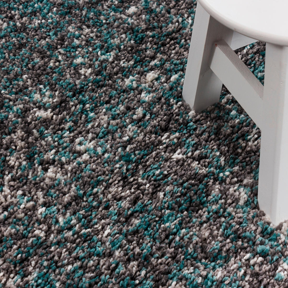 HOCHFLORTEPPICH 80/80 cm Enjoy Blau  - Blau, KONVENTIONELL, Textil (80/80cm) - Novel