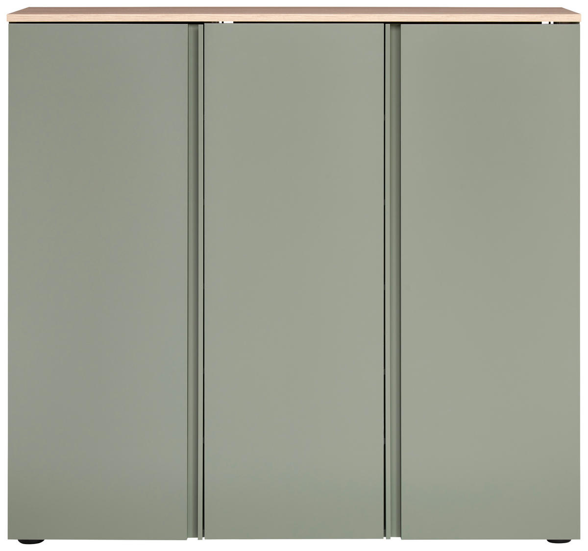 SCHUHSCHRANK Grün, Eichefarben  - Eichefarben/Schwarz, Design, Holzwerkstoff/Kunststoff (120,3/113,2/34cm) - Voleo